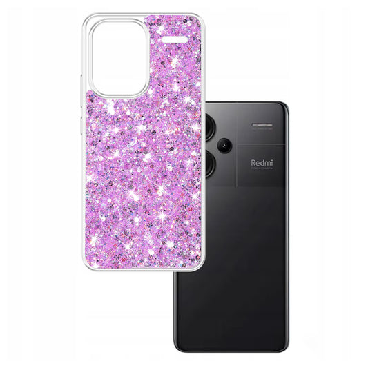 Deksel til Xiaomi Redmi Note 13 Pro+, Techsuit, Glitrende Glitter, Magenta