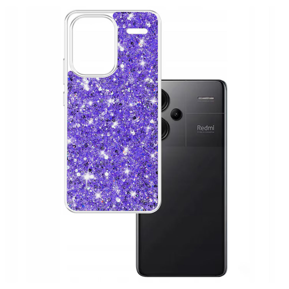 Deksel for Xiaomi Redmi Note 13 Pro+, Techsuit, Glitrende Glitter, Lilla
