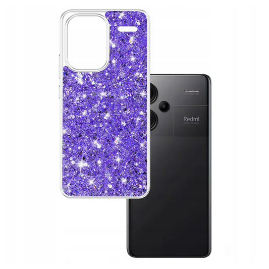 Deksel for Xiaomi Redmi Note 13 Pro+, Techsuit, Glitrende Glitter, Lilla