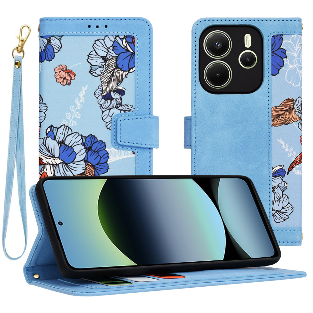 Deksel for Xiaomi Redmi Note 14 4G (Regional), Techsuit, FlipCraft, Blå