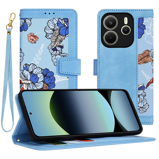 Deksel for Xiaomi Redmi Note 14 4G (Regional), Techsuit, FlipCraft, Blå