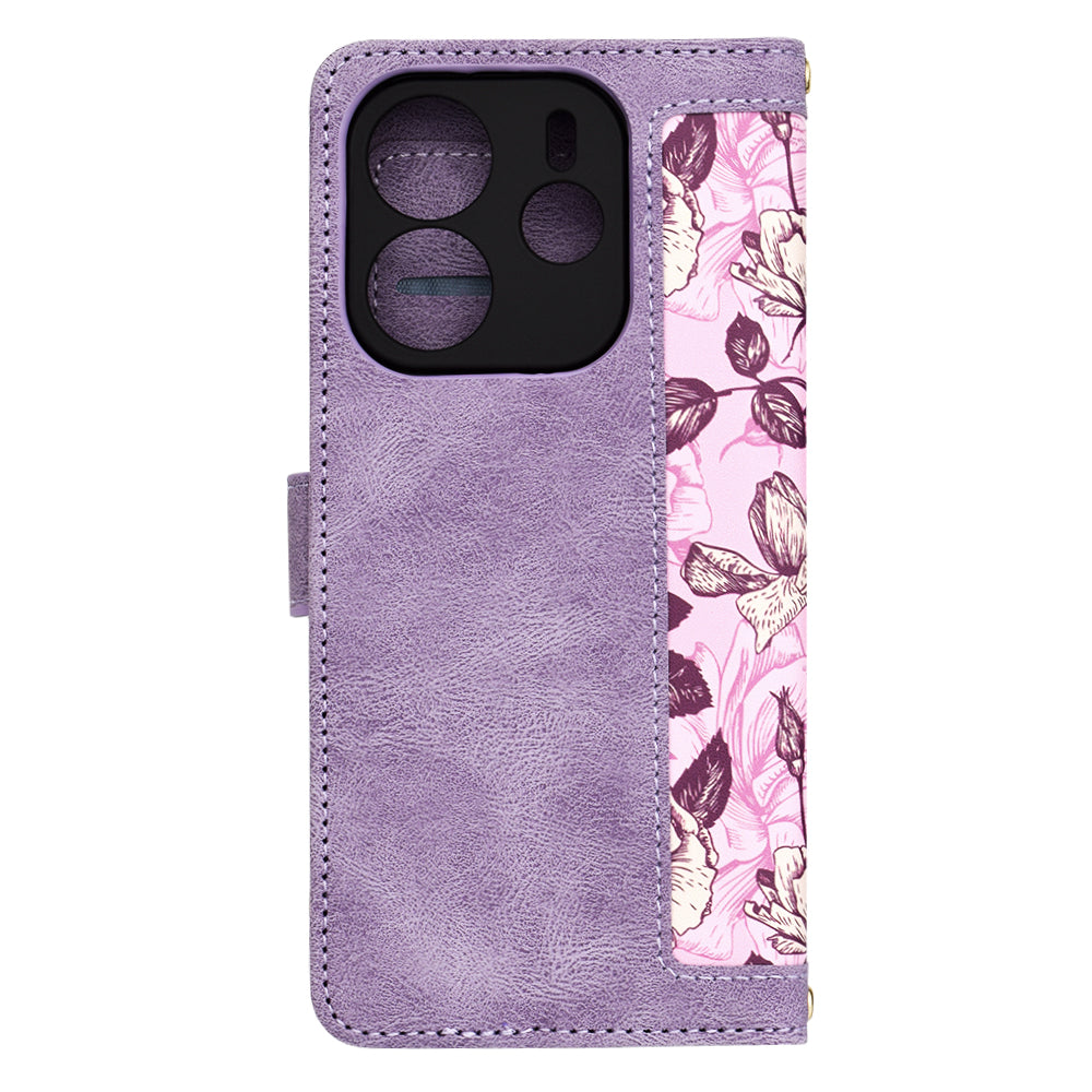 Deksel for Xiaomi Redmi Note 14 4G (Regional), Techsuit, FlipCraft, Lilla