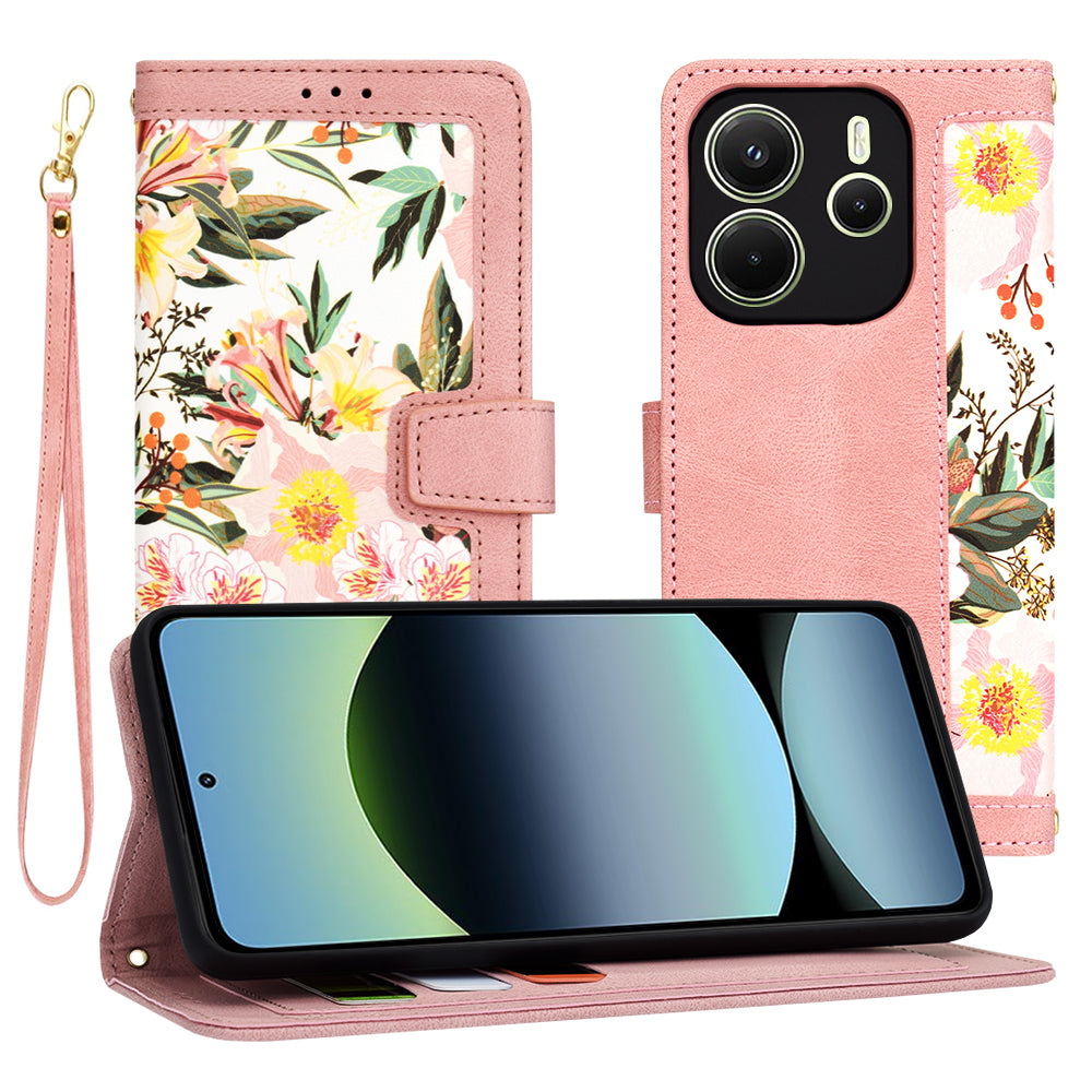 Deksel for Xiaomi Redmi Note 14 4G (Regional), Techsuit, FlipCraft, Rosa