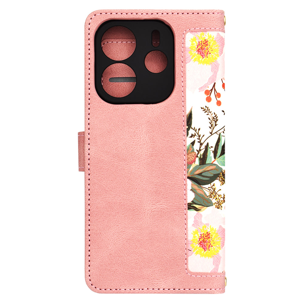 Deksel for Xiaomi Redmi Note 14 4G (Regional), Techsuit, FlipCraft, Rosa