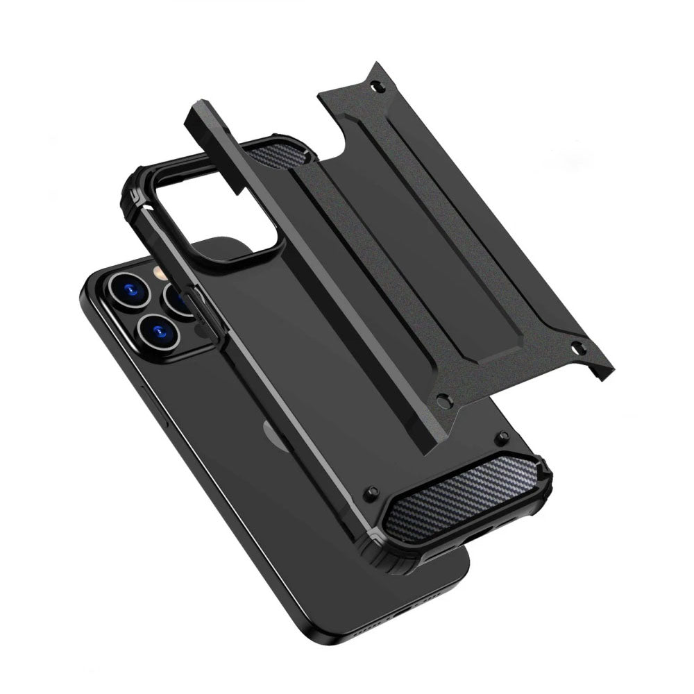 Deksel for Xiaomi Redmi Note 14 4G (Regional), Techsuit, Hybrid Armor, Svart