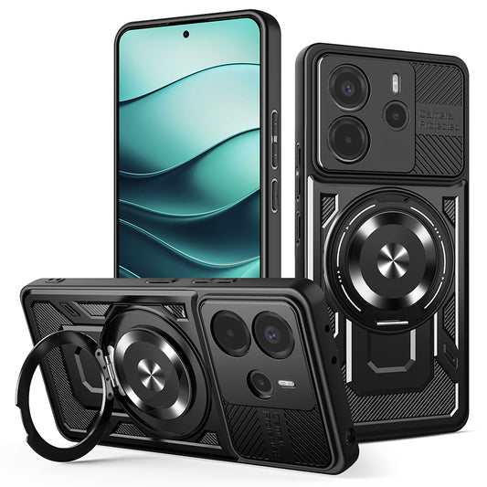 Deksel for Xiaomi Redmi Note 14 4G (Regional), Techsuit, RuggedCam, Svart
