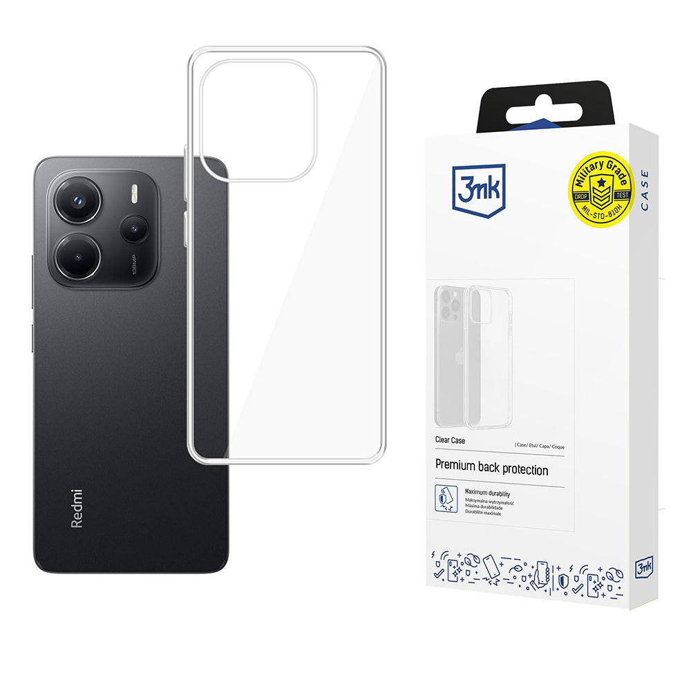 Deksel for Xiaomi Redmi Note 14 4G (Standard), 3MK, Klar, Transparent