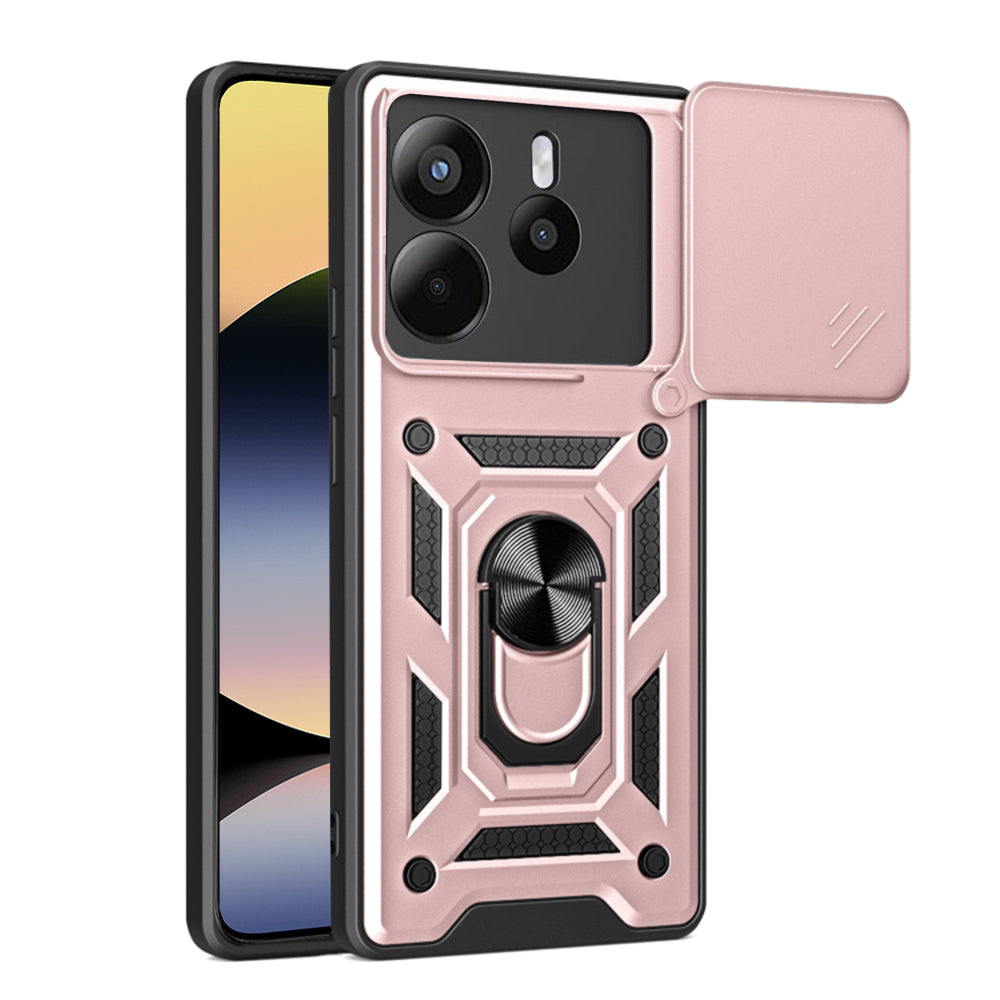Deksel til Xiaomi Redmi Note 14 4G (Standard), Techsuit, CamShield, Rosa