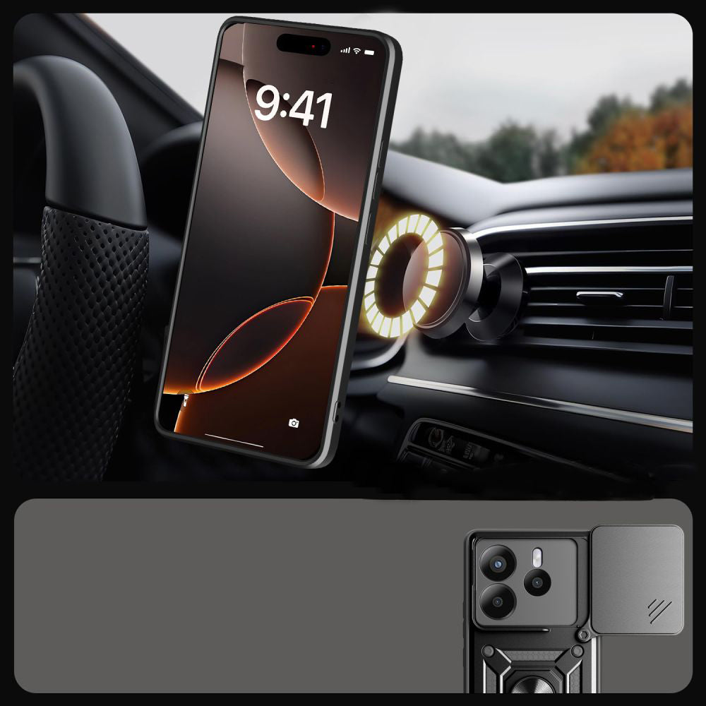 Deksel for Xiaomi Redmi Note 14 4G (Standard), Techsuit, CamShield, Grønn