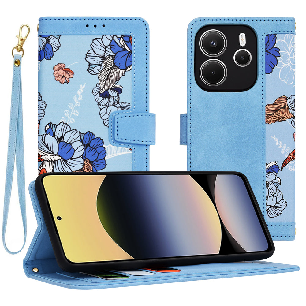 Deksel for Xiaomi Redmi Note 14 4G (Standard), Techsuit, FlipCraft, Blå