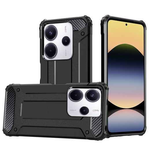 Deksel for Xiaomi Redmi Note 14 4G (Standard), Techsuit, Hybrid Armor, Svart