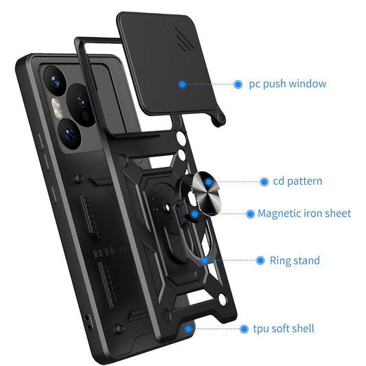 Deksel for Xiaomi Redmi Note 14 5G, Techsuit, CamShield, Blå