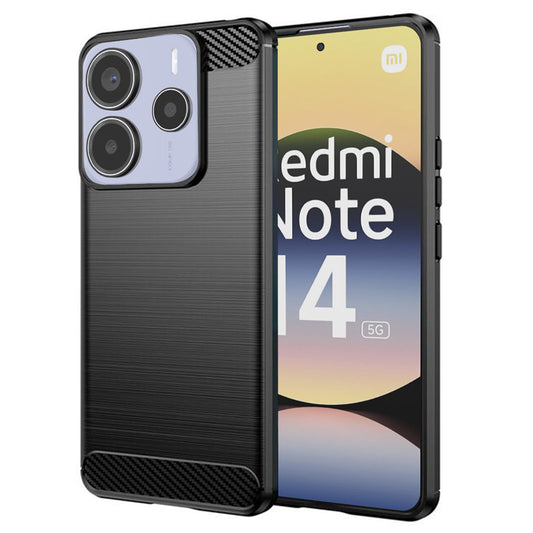 Deksel til Xiaomi Redmi Note 14 5G, Techsuit, Karbon, Svart