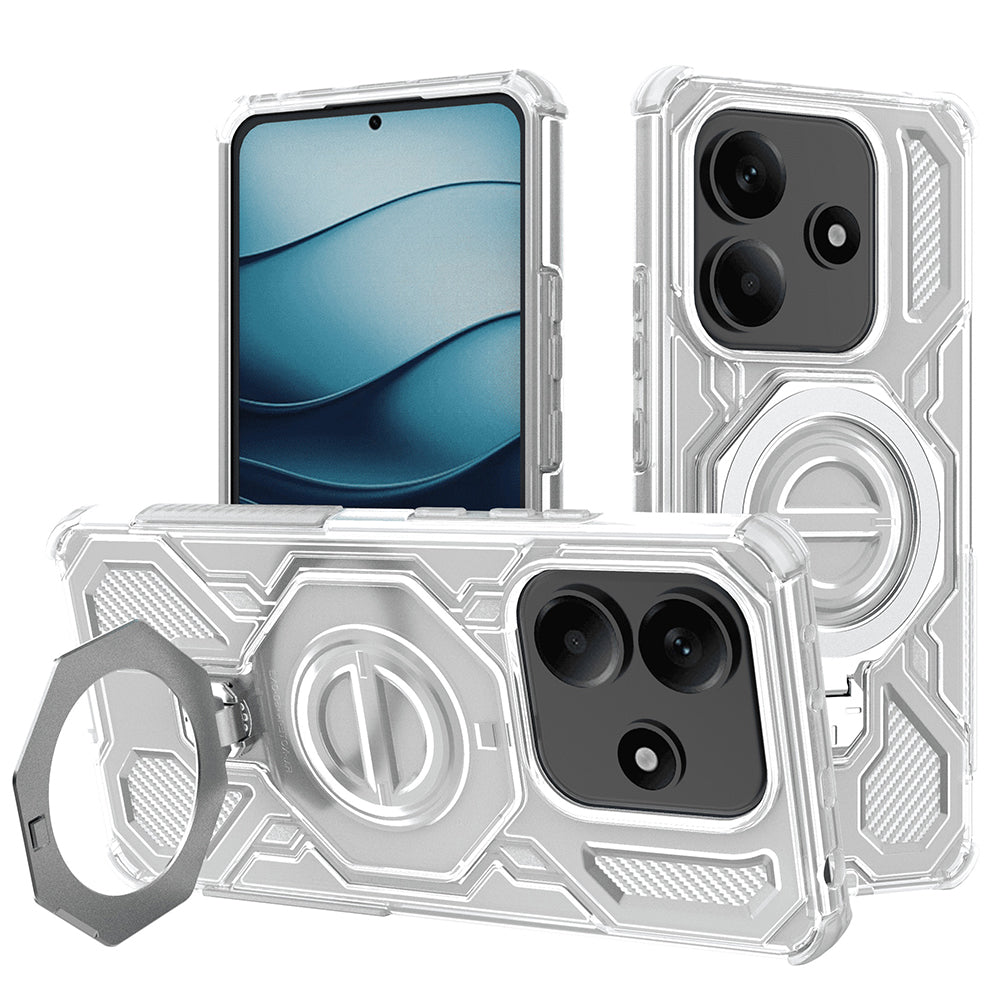 Deksel for Xiaomi Redmi Note 14 5G, Techsuit, Carbon Shield Pro, Hvit