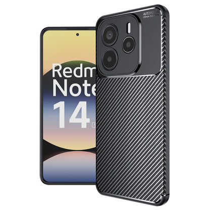 Deksel til Xiaomi Redmi Note 14 5G, Techsuit, Karbonfiber, Svart