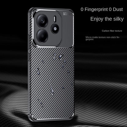Deksel til Xiaomi Redmi Note 14 5G, Techsuit, Karbonfiber, Svart