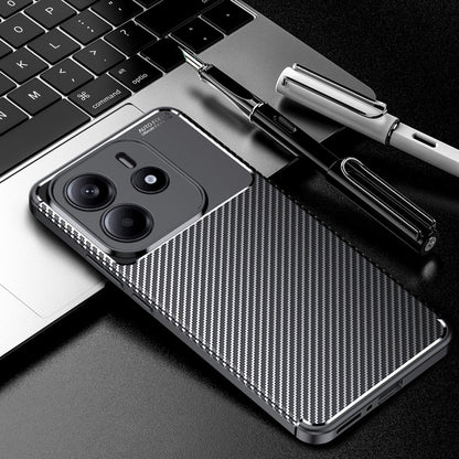 Deksel til Xiaomi Redmi Note 14 5G, Techsuit, Karbonfiber, Svart