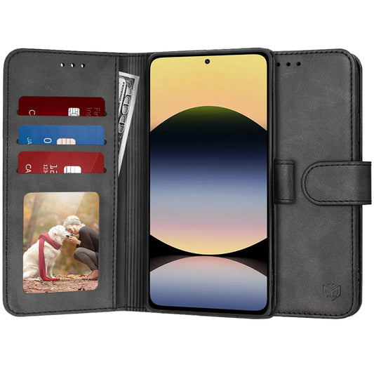 Deksel for Xiaomi Redmi Note 14 5G, Techsuit, Diary Book, Svart