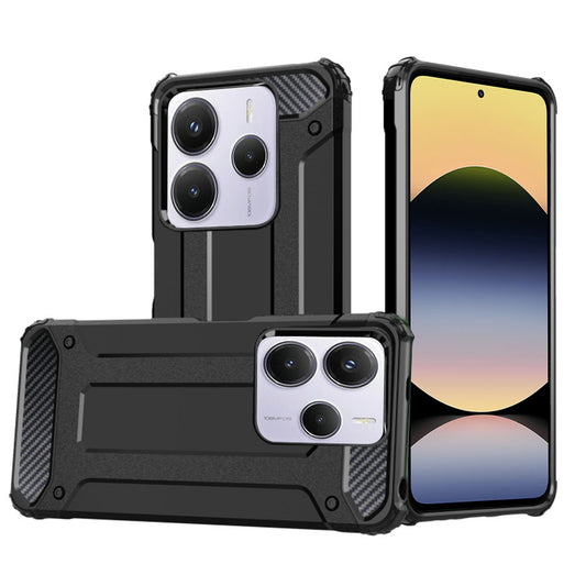 Deksel for Xiaomi Redmi Note 14 5G, Techsuit, Hybrid Armor, Svart