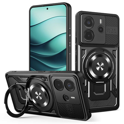 Deksel for Xiaomi Redmi Note 14 5G, Techsuit, RuggedCam, Svart