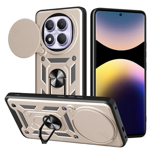 Deksel til Xiaomi Redmi Note 14 Pro 4G, Techsuit, CamShield, Gullfarget