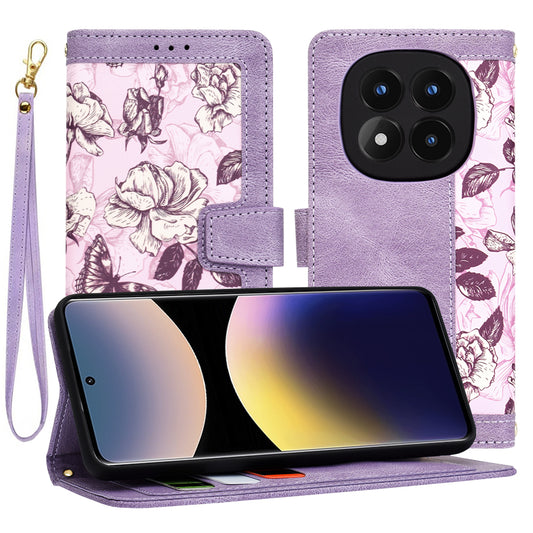 Deksel for Xiaomi Redmi Note 14 Pro 4G, Techsuit, FlipCraft, Lilla
