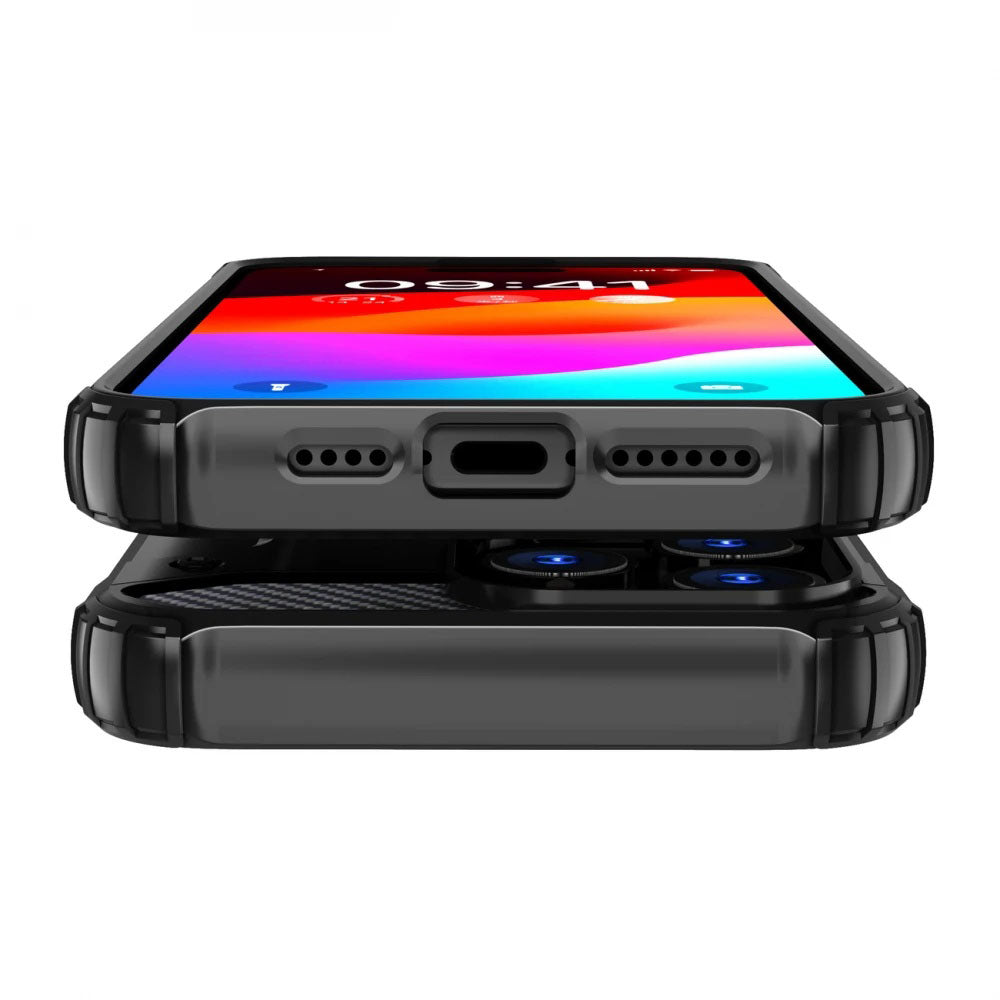 Deksel for Xiaomi Redmi Note 14 Pro 4G, Techsuit, Hybrid Armor, Svart