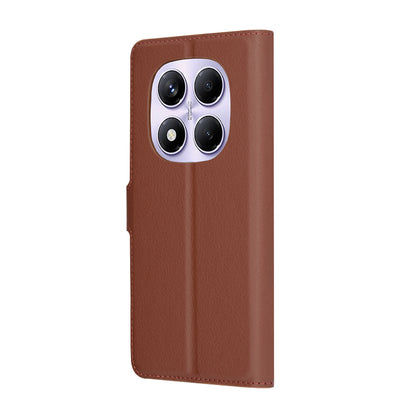 Deksel for Xiaomi Redmi Note 14 Pro 4G, Techsuit, Leather Folio, Brun