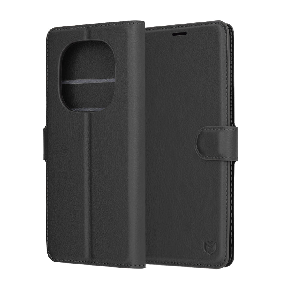 Deksel for Xiaomi Redmi Note 14 Pro 4G, Techsuit, Leather Folio, Svart