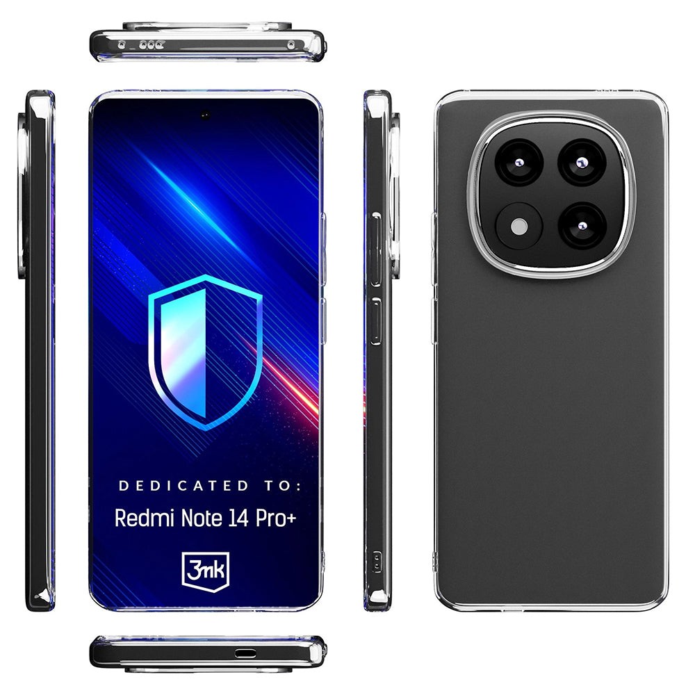 Deksel for Xiaomi Redmi Note 14 Pro+ 5G, 3MK, Klar, Transparent