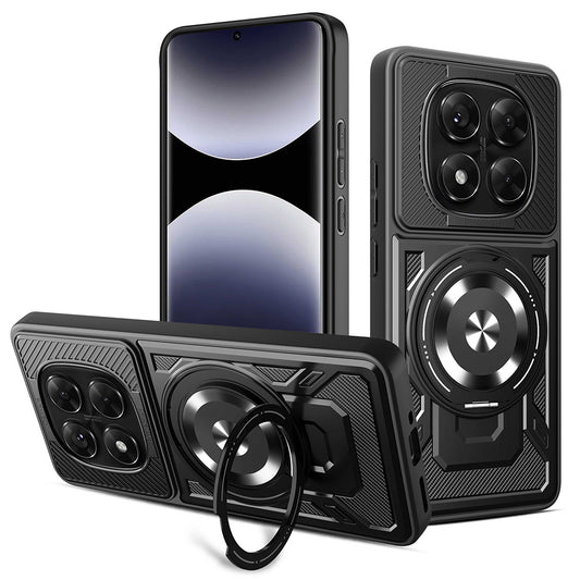 Deksel for Xiaomi Redmi Note 14 Pro+ 5G / Note 14 Pro 5G / Poco X7, Techsuit, RuggedCam, Svart