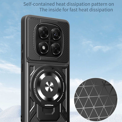Deksel for Xiaomi Redmi Note 14 Pro+ 5G / Note 14 Pro 5G / Poco X7, Techsuit, RuggedCam, Svart