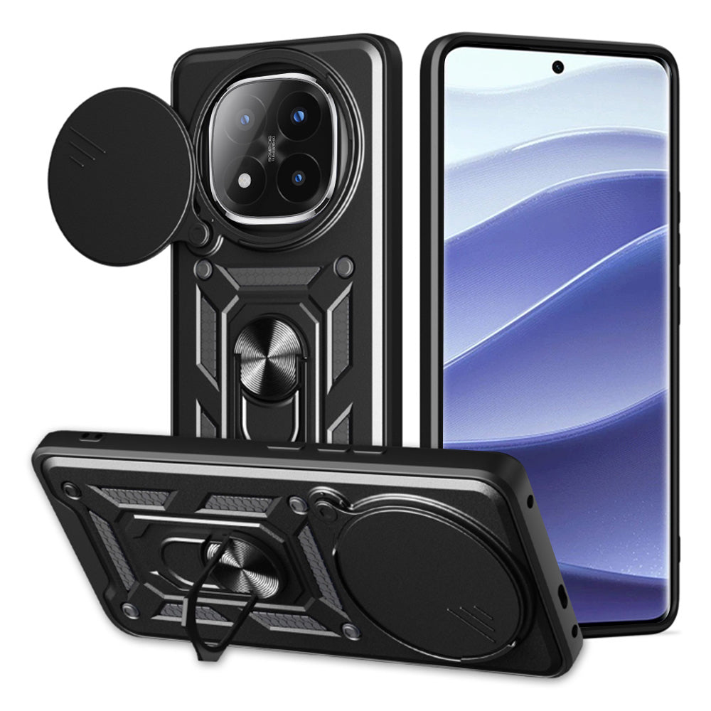 Deksel for Xiaomi Redmi Note 14 Pro+ 5G, Techsuit, CamShield, Svart