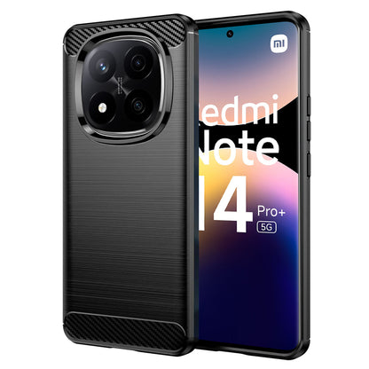 Deksel til Xiaomi Redmi Note 14 Pro+ 5G, Techsuit, Karbon, Svart