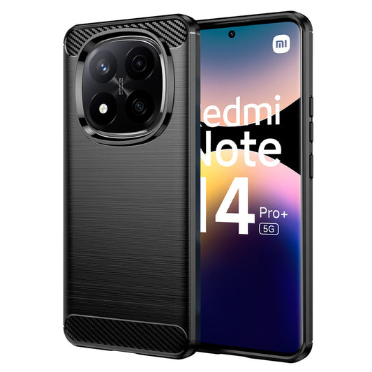 Deksel til Xiaomi Redmi Note 14 Pro+ 5G, Techsuit, Karbon, Svart
