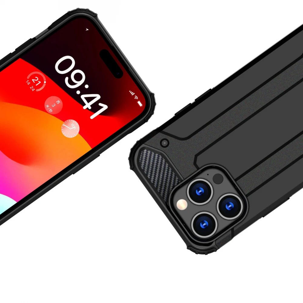 Deksel for Xiaomi Redmi Note 14 Pro+ 5G, Techsuit, Hybrid Armor, Svart