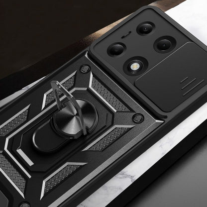 Deksel for Xiaomi Redmi Note 14S / Note 13 Pro 4G / Poco M6 Pro 4G, Techsuit, CamShield, Svart