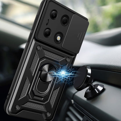 Deksel for Xiaomi Redmi Note 14S / Note 13 Pro 4G / Poco M6 Pro 4G, Techsuit, CamShield, Svart