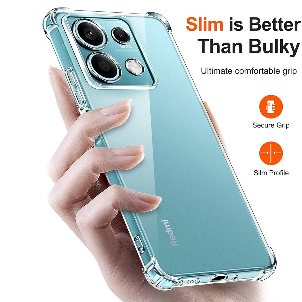 Deksel for Xiaomi Redmi Note 14S, Techsuit, Støtsikker Klar, Transparent