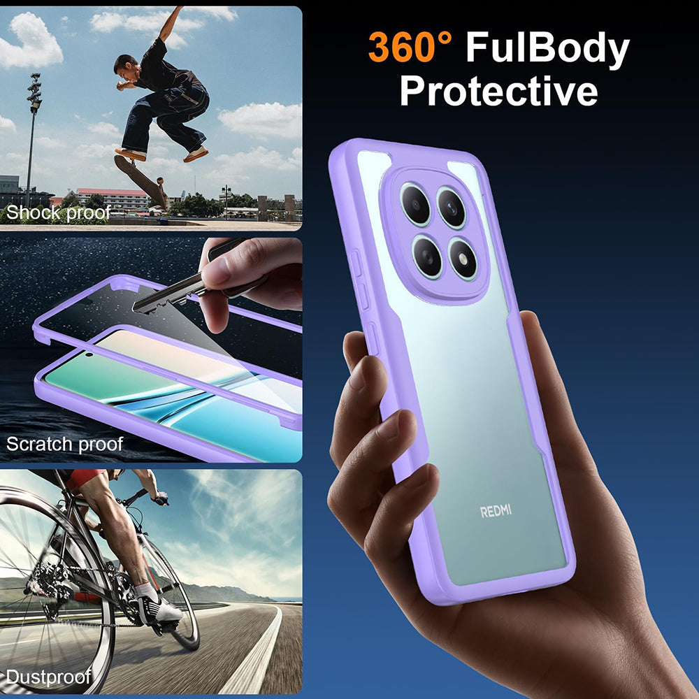 Deksel for Xiaomi Redmi Note 15 4G, Techsuit, ColorVerse 360, Lilla