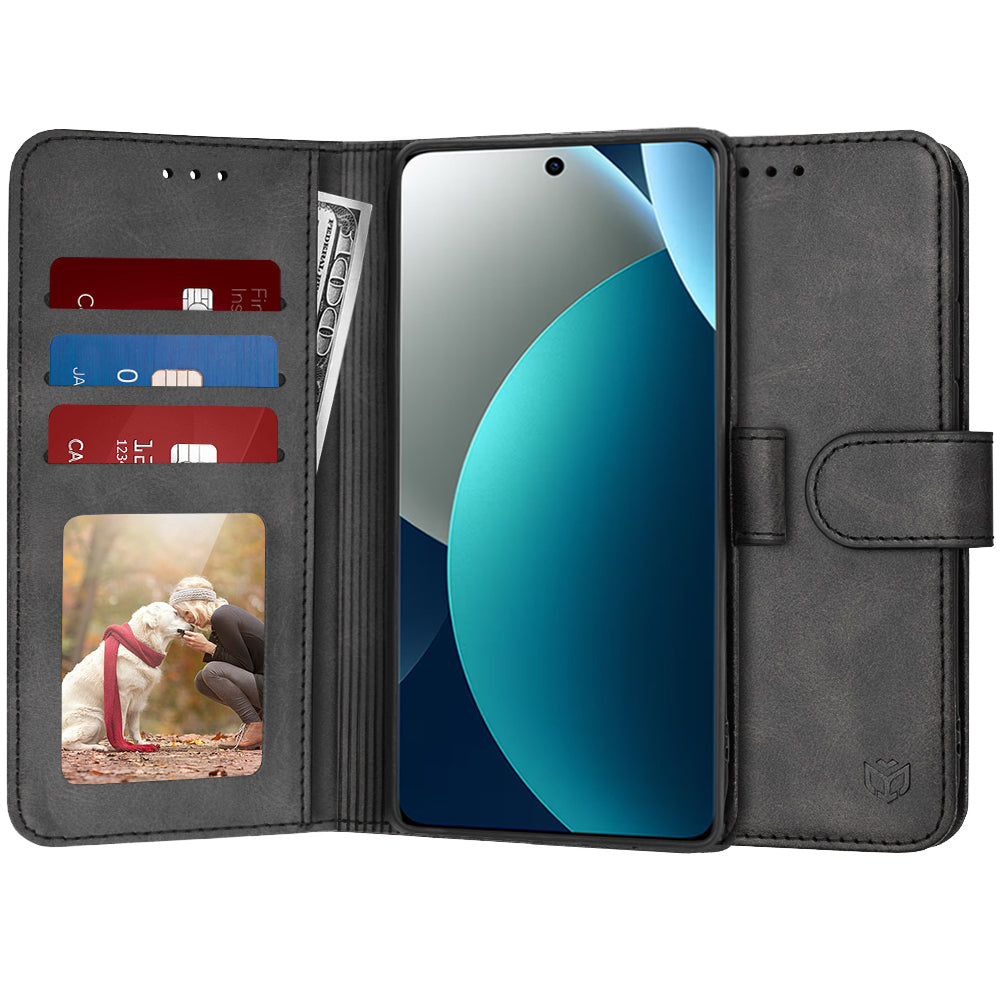 Deksel for Xiaomi Redmi Note 15 Pro 4G, Techsuit, Diary Book, Svart