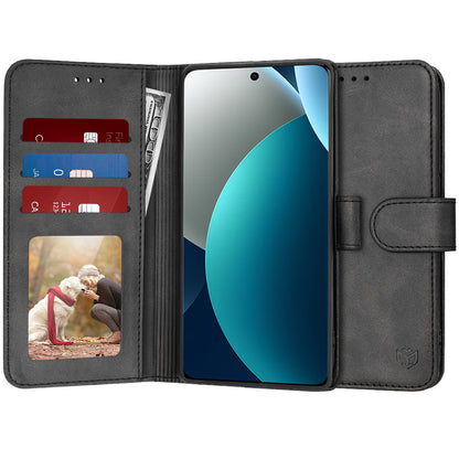 Deksel for Xiaomi Redmi Note 15 Pro 4G, Techsuit, Diary Book, Svart