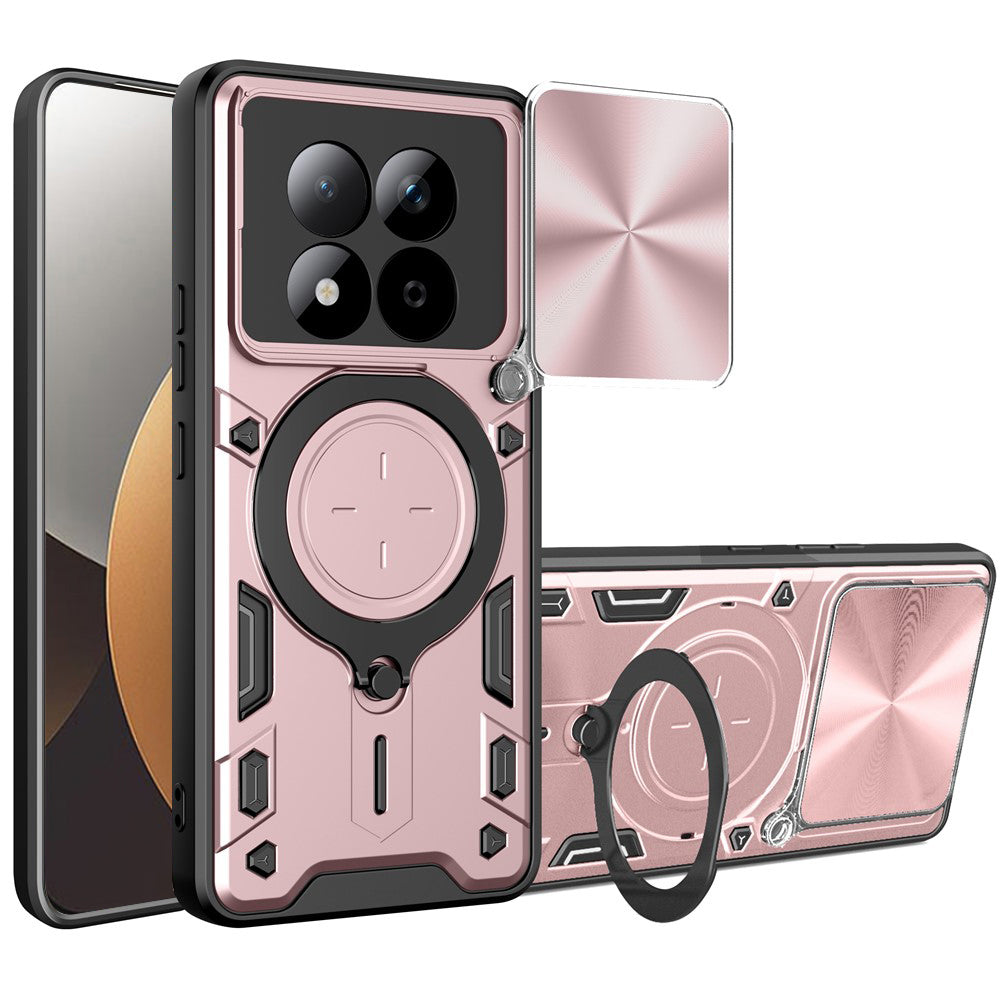 Deksel for Xiaomi Redmi Note 15 Pro 5G, Techsuit, CamGuard Pro, Rosé Gull