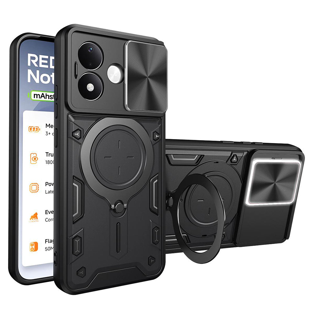 Deksel til Xiaomi Redmi Note 17 4G / Note 17 5G, Techsuit, CamGuard Pro, svart