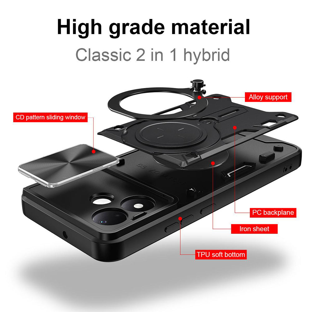 Deksel til Xiaomi Redmi Note 17 4G / Note 17 5G, Techsuit, CamGuard Pro, svart