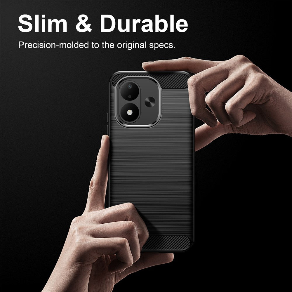 Deksel til Xiaomi Redmi Note 17 4G / Note 17 5G, Techsuit, karbon, svart