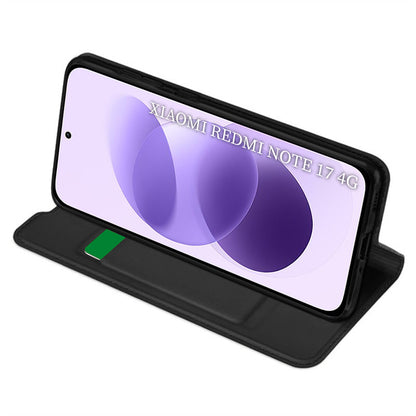 Deksel til Xiaomi Redmi Note 17 4G / Note 17 5G, Techsuit, Magskin Book, svart
