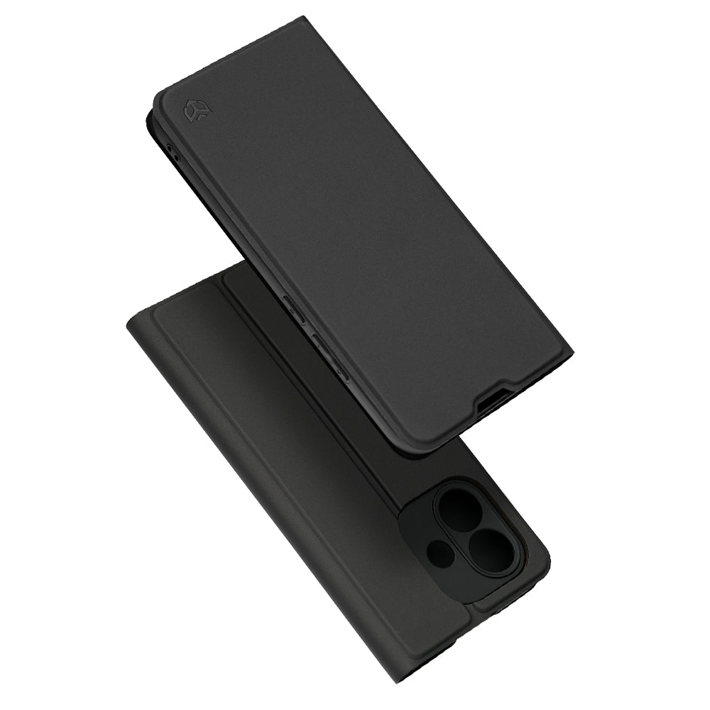 Deksel til Xiaomi Redmi Note 17 4G / Note 17 5G, Techsuit, Magskin Book, svart