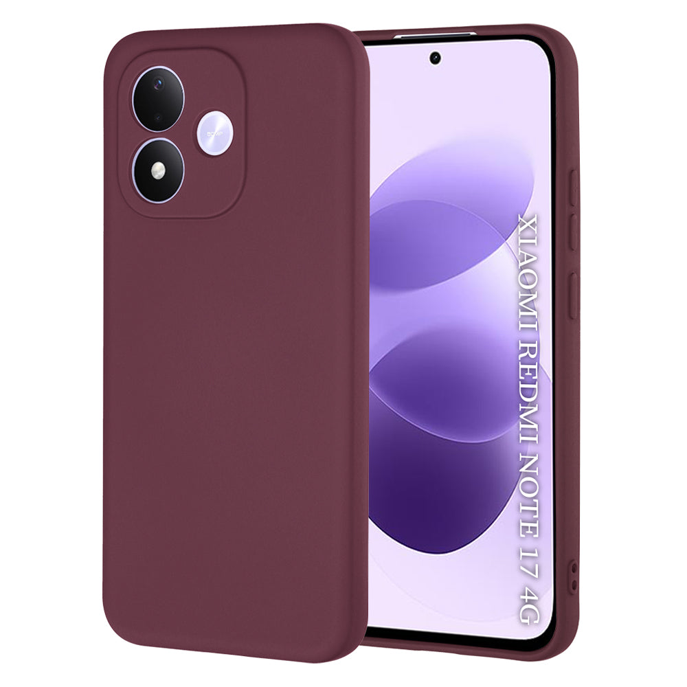 Deksel til Xiaomi Redmi Note 17 4G / Note 17 5G, Techsuit, SoftFlex, burgunderrød