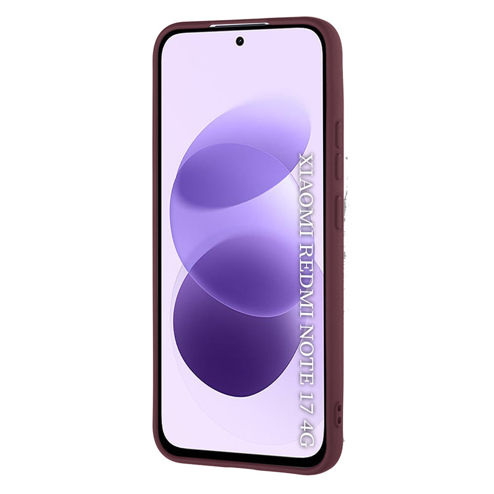 Deksel til Xiaomi Redmi Note 17 4G / Note 17 5G, Techsuit, SoftFlex, burgunderrød
